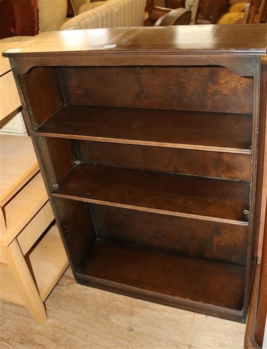 Oak open bookcase(-)